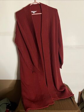 😀oversized duster cardigan sweater open front cottage core office ready rust